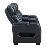 Ephron - Power Motion Loveseat With Console, Power Headrests, LED & Speakers - Black