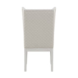 Katia - Hostess Chair (Set of 2) - Light Gray Linen & Weathered White