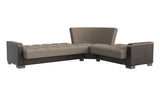Ottomanson Armada X - Upholstered Convertible Wood Trimmed Sectional With Storage