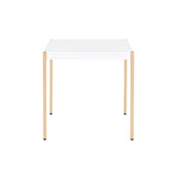 Otrac - End Table - White & Gold