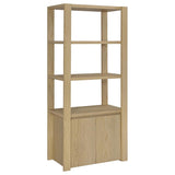 Laurelton - 3-Shelf Media Tower Tall Pier Cabinet - Light Oak