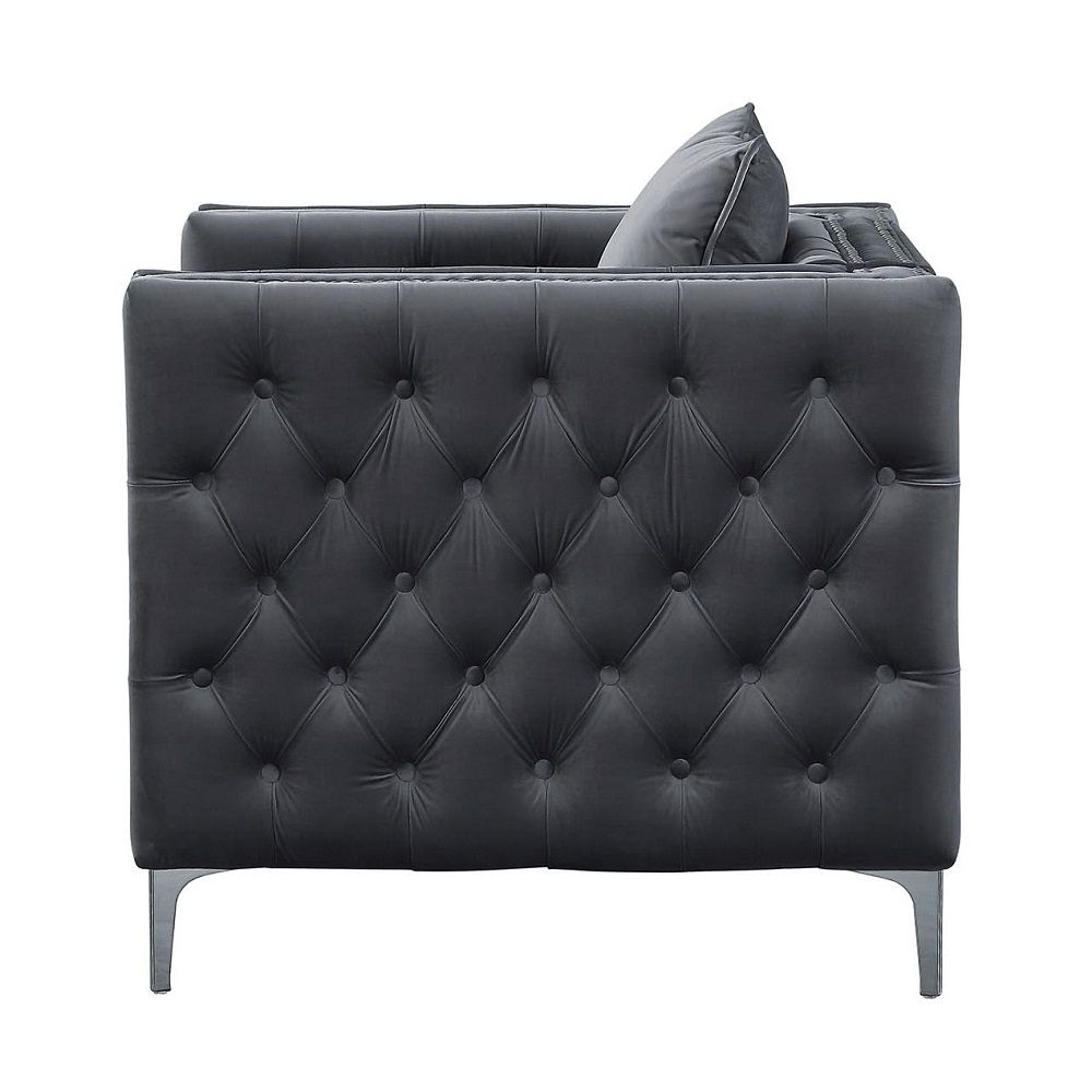 Gillian II - Chair - Light Gray Velvet