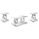 Breena - Mirrored Coffee Table Set