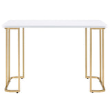 Estie - Writing Desk (Same Ac00902) - White & Gold