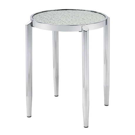Abbe - End Table - Glass & Chrome