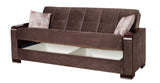 Ottomanson Armada X - Upholstered Convertible Wood Trimmed Sofabed With Storage - Microfiber