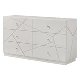 Esther - Dresser - White / Silver