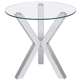 Kenzie - Round Tempered Glass Top Table