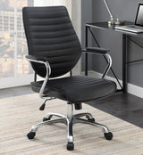 Chase - High Back Office Chair - Black And Chrome