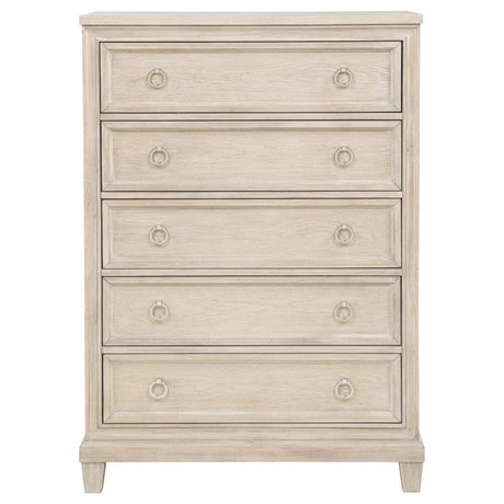 Pembroke - 5-Drawer Chest Of Drawers - Washed Oak