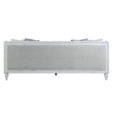 Katia - Sofa With 4 Pillows - Light Gray Linen & Weathered White