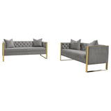 Eastbrook - Velvet Upholstered Tufted Sofa Set