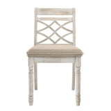 Cillin - Side Chair (Set of 2) - Fabric, Walnut & Antique White