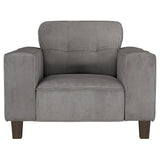 Deerhurst - Upholstered Tufted Track Arm Accent Chair - Charcoal