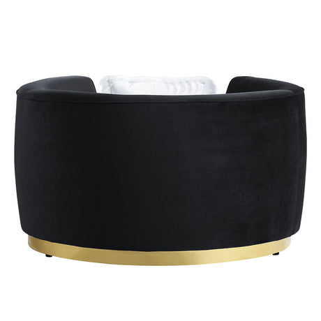 Achelle - Chair With Pillow - Black Velvet
