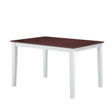 Green Leigh - Dining Table - White & Walnut