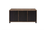 Nineel - Coffee Table - Obscure Glass, Rustic Oak & Black