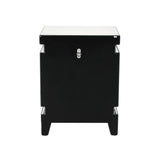 Lotus - Accent Table - Mirrored & Faux Ice Cube Crystals