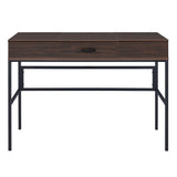 Verster - Writing Desk With USB - Oak & Black