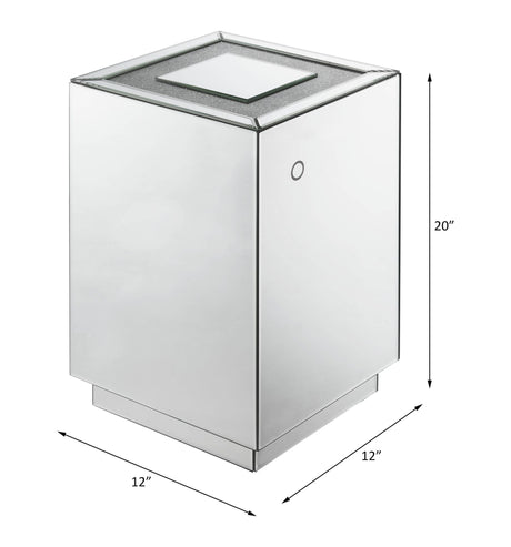 Nowles - Accent Table With LED - Faux Stones
