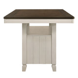 Tasnim - Counter Dining Table - Oak & Antique White