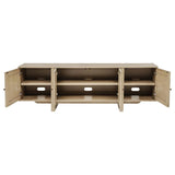 Kailani - 79" 4-door Cane TV Stand Media Console - Beige Oak