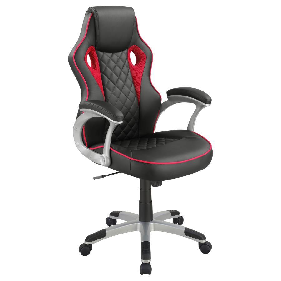 Lucas - Upholstered Adjustable Home Office Desk Chair - Black