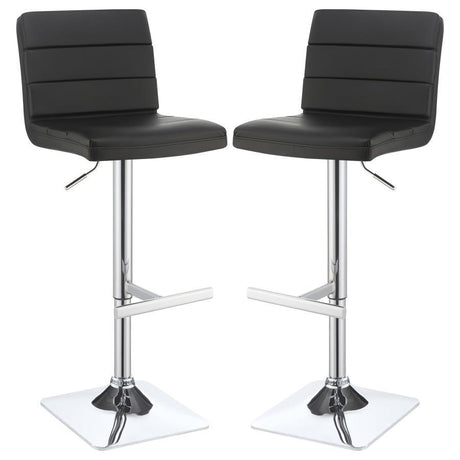 Bianca - Square Upholstered Adjustable Bar Stools (Set of 2)