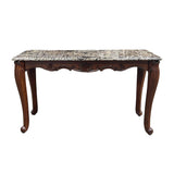 Nayla - Sofa Table - Natural Marble Top & Cherry