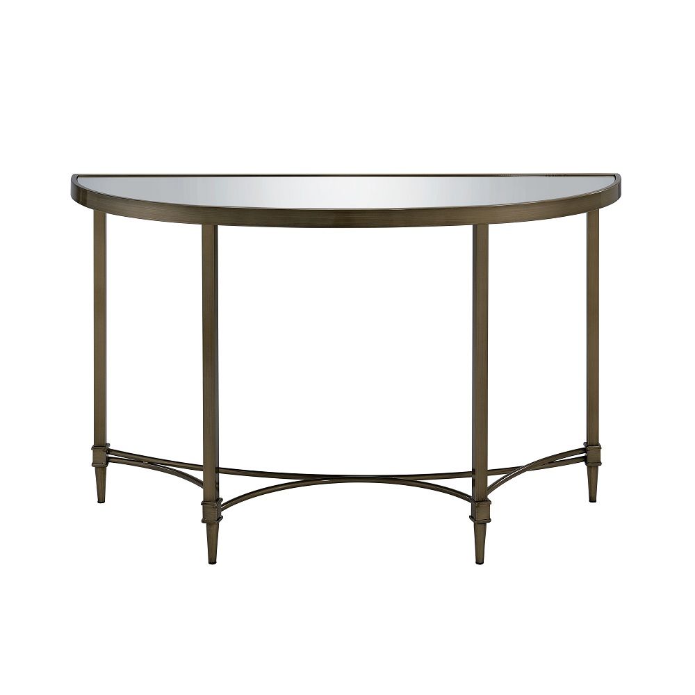 Aditya - Console Table With Mirror - Mirrored & Antique Brass
