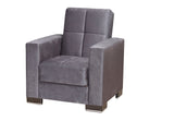 Ottomanson Armada - Upholstered Convertible Armchair With Storage - Microfiber