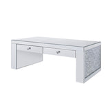 Noralie - 19"H Coffee Table - Mirrored & Faux Diamonds