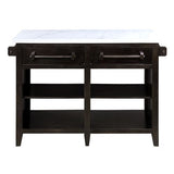 Darwid - Kitchen Island - Marble Top Top & Espresso