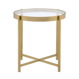 Charrot - End Table - Clear Glass Top & Gold