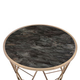 Cicatrix - Coffee Table - Engineering Stone Glass Top & Champagne