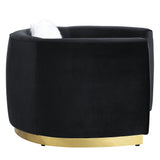 Achelle - Chair With Pillow - Black Velvet