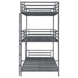 Maynard - Metal Twin Triple Bunk Bed - Gunmetal