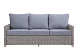 Greeley - 4 Piece Patio Sofa Set - Gray Fabric & Gray