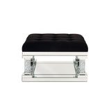 Noralie - Ottoman - Mirrored & Faux Diamonds