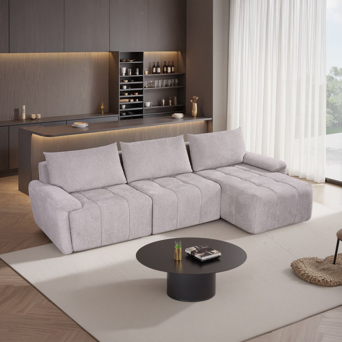 Dorcas - Sectional Sofa - Gray