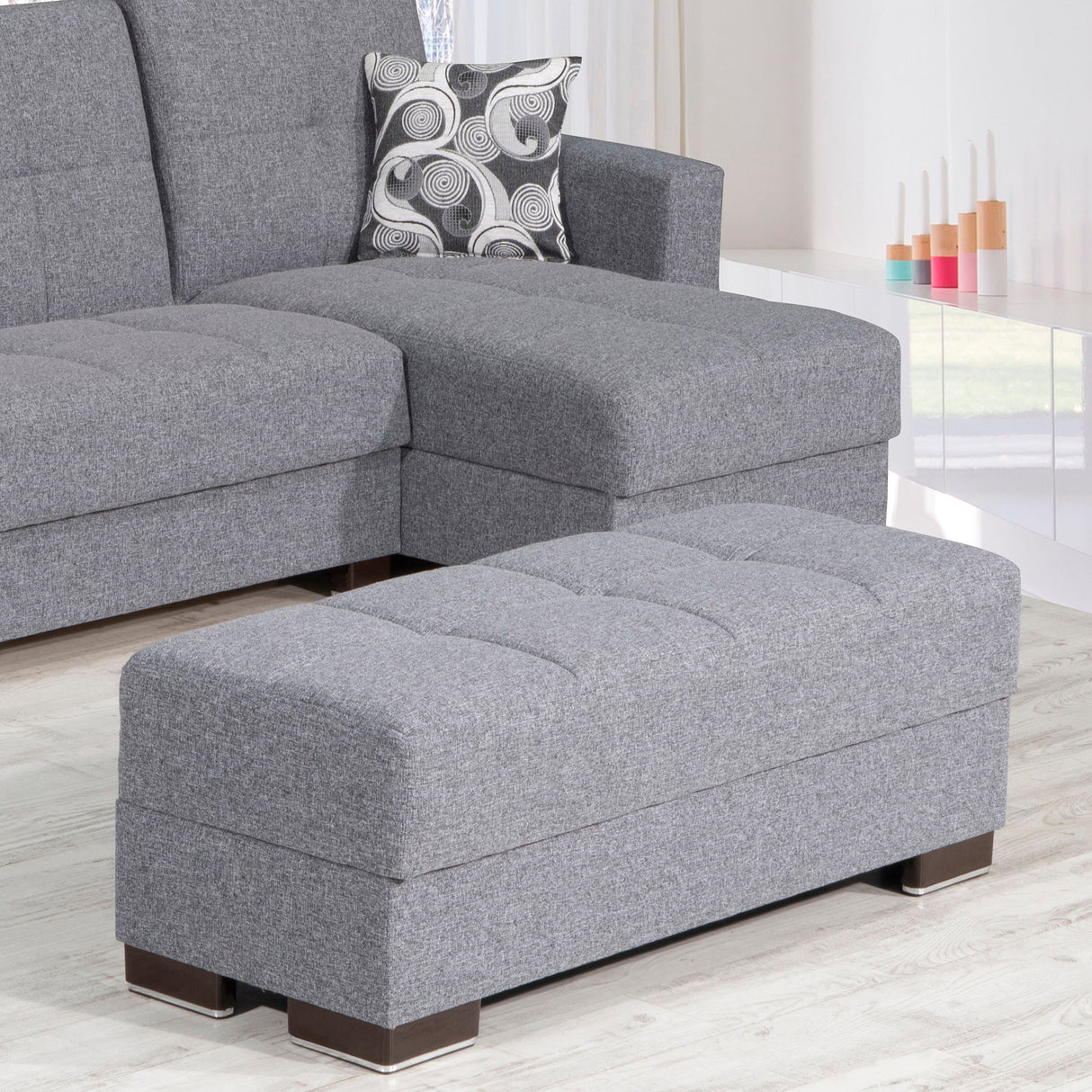 Ottomanson Armada - Upholstered Ottoman With Storage - Polyester
