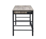 Disho - Writing Desk With USB - Light Weathered Oak & Black