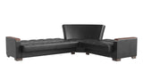 Ottomanson Armada X - Upholstered Convertible Wood Trimmed Sectional With Storage