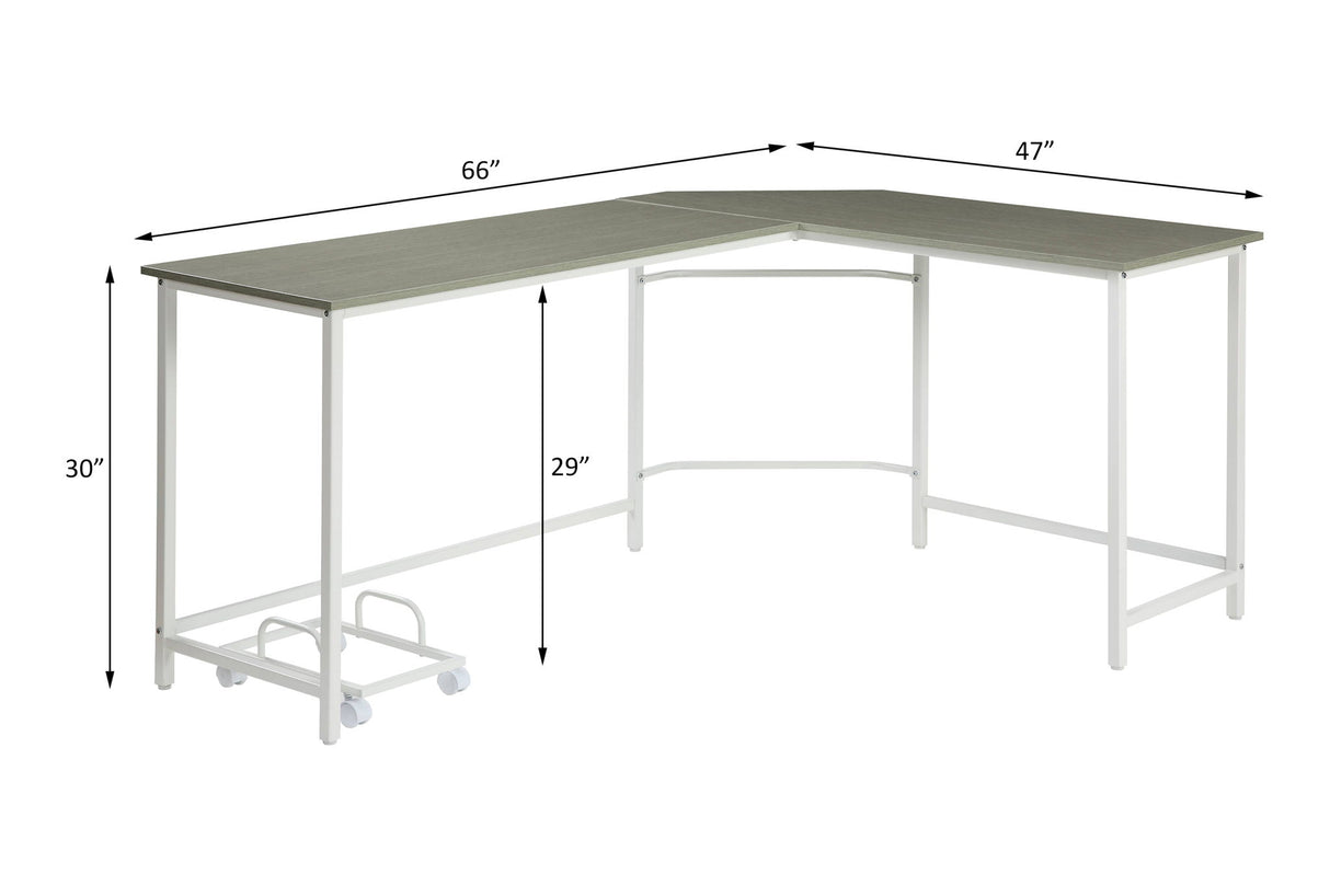 Bambina - Computer Desk - Gray & White