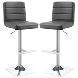 Bianca - Square Upholstered Adjustable Bar Stools (Set of 2)