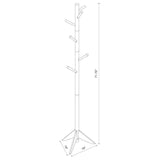 Devlin - 6 Hook Freestanding Wood Coat Rack Hat Hanger