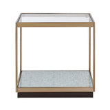 Kaia - End Table - Glass & Gold