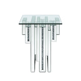 Noralie - 20" End Table With Faux Diamonds - Mirrored