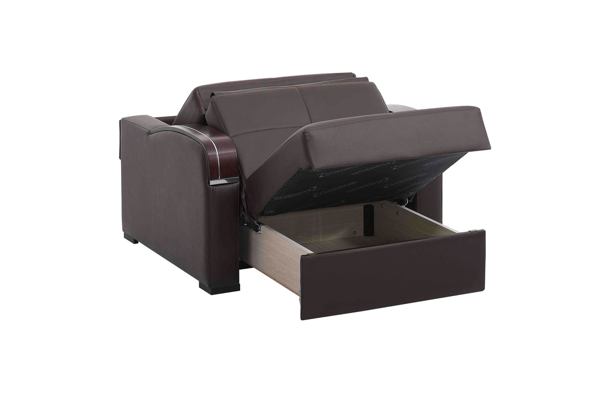 Ottomanson Sleep Plus - Upholstered Convertible Armchair With Storage