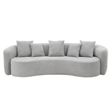 Barasa - Oversize Sofa With 5 Pillows - Gray